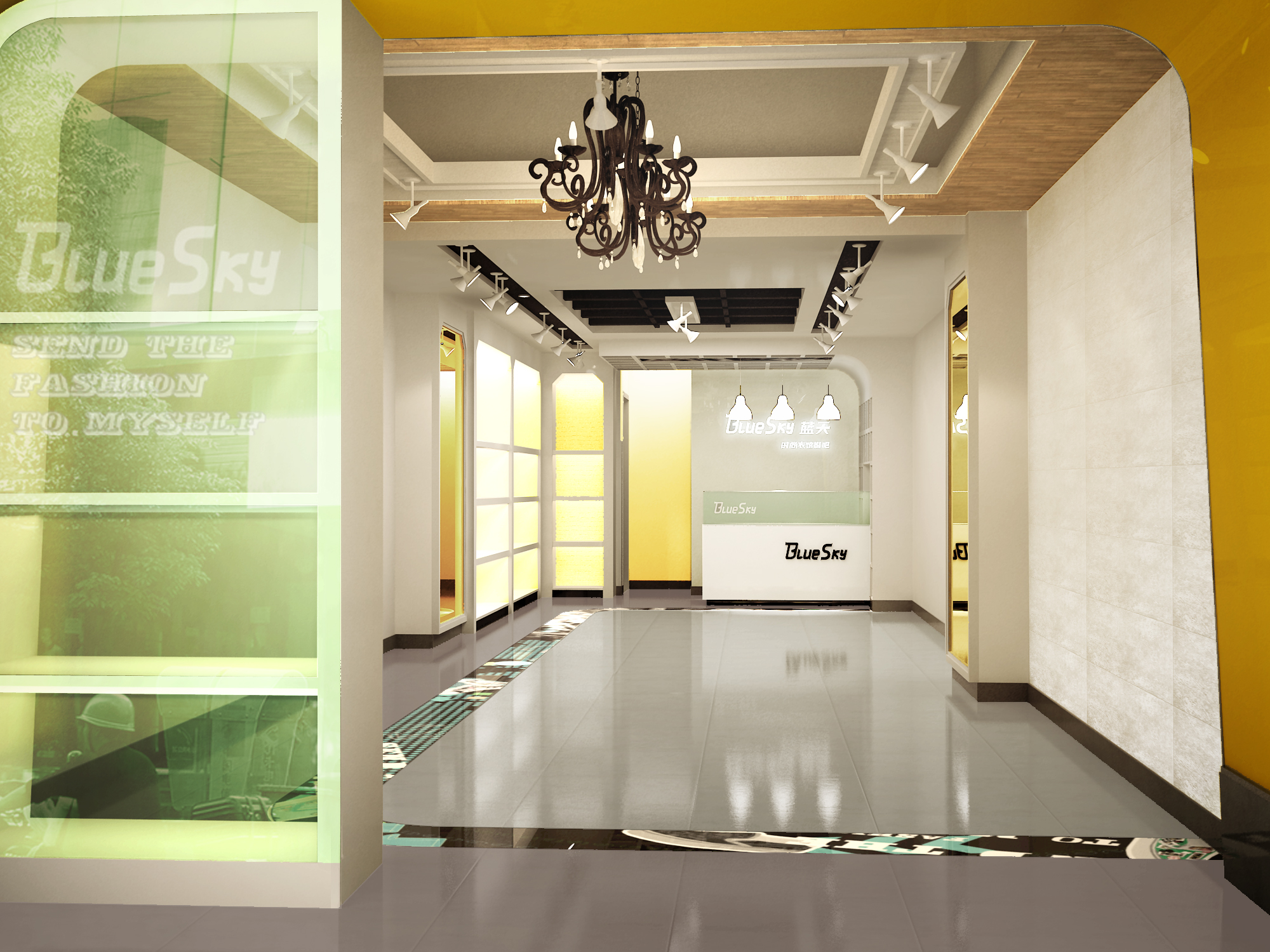 更新一套鞋店CAD+效果图（高清